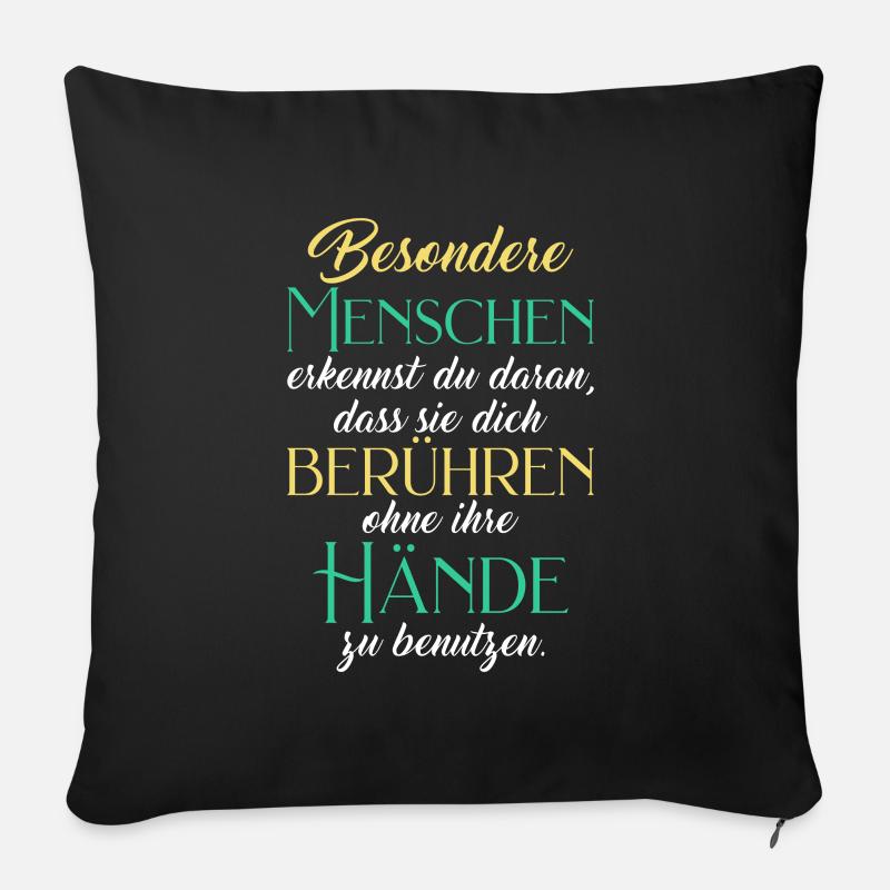 Besondere Menschen - Sofakissen mit Füllung 45 x 45 cm - Schwarz