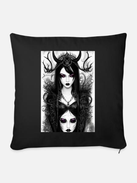 Witch Sisters - Sofakissen mit Füllung 45 x 45 cm - Schwarz