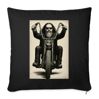Free Rider - Sofakissen mit Füllung 45 x 45 cm - Schwarz - Vorne