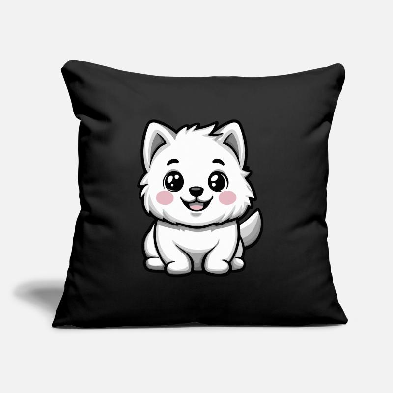 Samoyed Dog Cute Sofa pillow with filling 45cm x 45cm