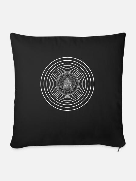 Buddha Energie - Sofakissen mit Füllung 45 x 45 cm - Schwarz