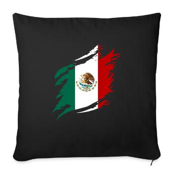 Mexique Drapeau Mexicain Drapeau Mexique Amérique du Sud - Coussin et housse de 45 x 45 cm - noir - Devant