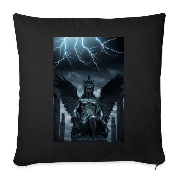 Gothic angel, for fans of gothic music - Sofa pillow with filling 45cm x 45cm - black - Front