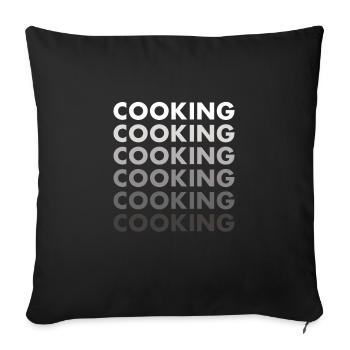 Cook Cooking - Sofa pillow with filling 45cm x 45cm - black - Front