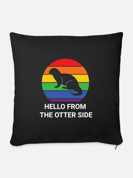 Otter Pride | LGBT | QUEER Otter Motiv - Sofakissen mit Füllung 45 x 45 cm - Schwarz