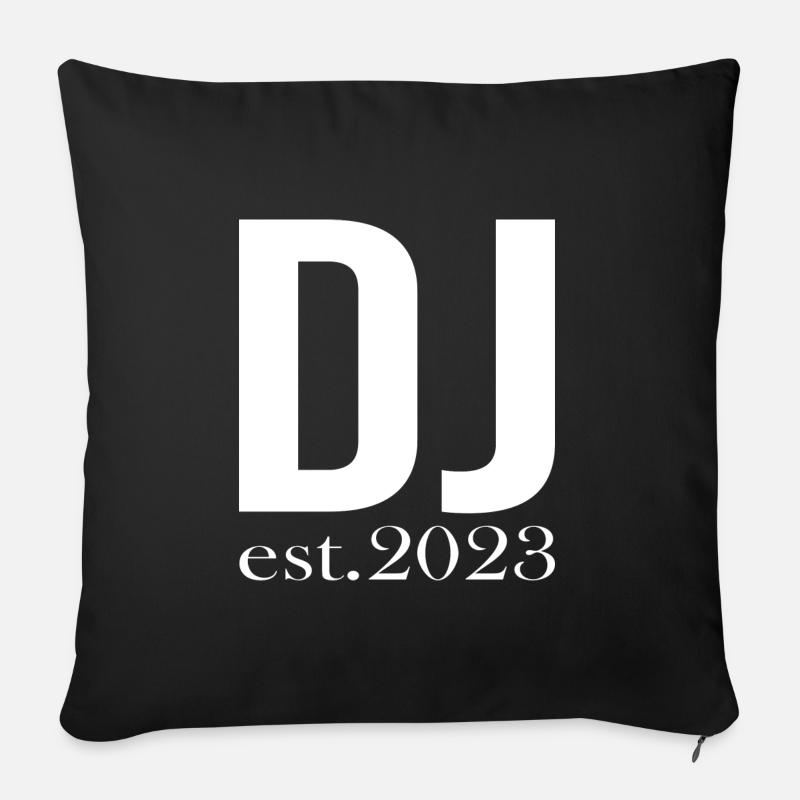 Fête - Coussin et housse de 45 x 45 cm - noir