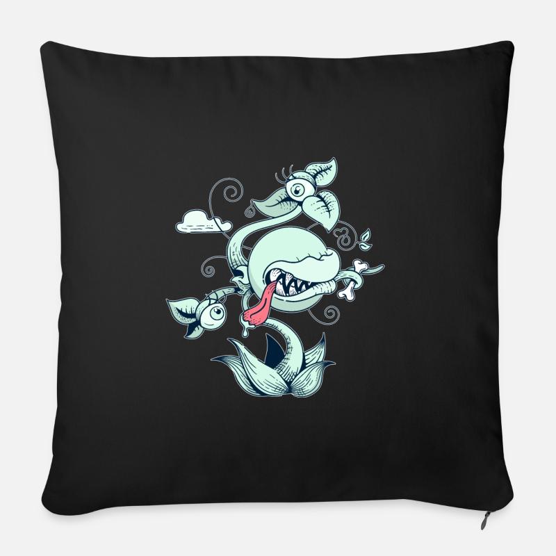 Crazy Plant - Sofakissen mit Füllung 45 x 45 cm - Schwarz