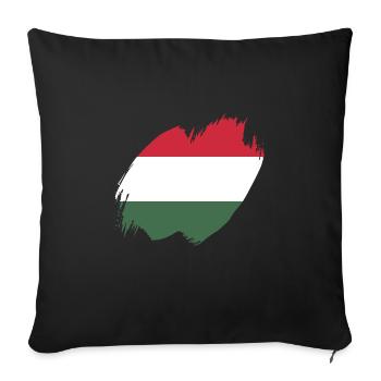 Hungary Flag Hungarian Flag Balaton Hungary - Sofa pillow with filling 45cm x 45cm - black - Front