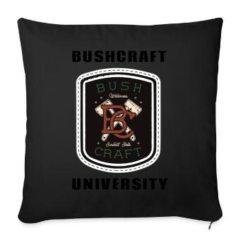 Bushcraft University - Sofakissen mit Füllung 45 x 45 cm - Schwarz - Vorne