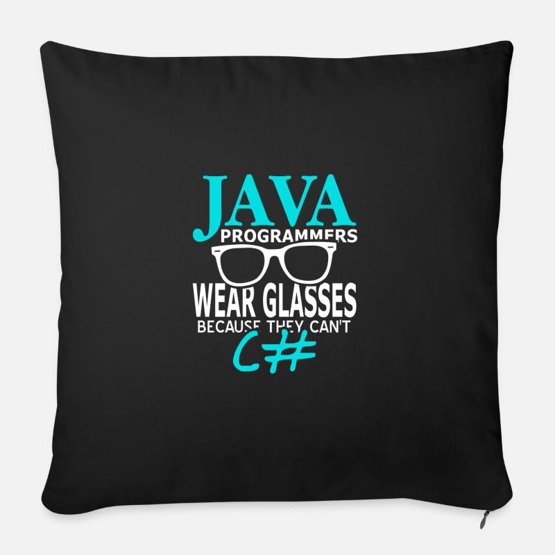 Programmierer - Sofakissen mit Füllung 45 x 45 cm - Schwarz