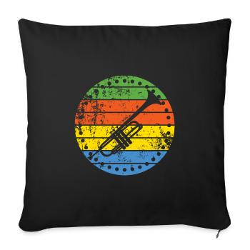 Trumpet - Sofa pillow with filling 45cm x 45cm - black - Front