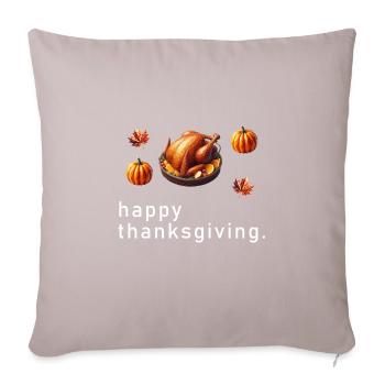 Joyeux Thanksgiving Polygone - Coussin et housse de 45 x 45 cm - taupe clair - Devant