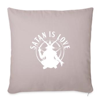 Satan | Satanismus Satanisten Satanist Geschenke - Sofakissen mit Füllung 45 x 45 cm - helles Taupe - Vorne