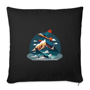 RedTipMountain (en anglais seulement) - Coussin et housse de 45 x 45 cm - noir - Devant