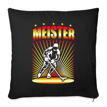 Hockey Master Hockey Player Gift - Sofa pillow with filling 45cm x 45cm - black - Front