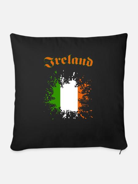 Ireland Irland - Sofakissen mit Füllung 45 x 45 cm - Schwarz