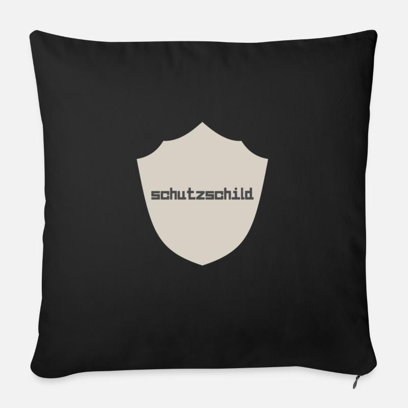 Schutzschild - Sofakissen mit Füllung 45 x 45 cm - Schwarz