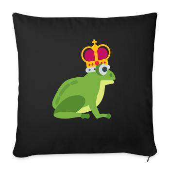 Froschkönig - Sofakissen mit Füllung 45 x 45 cm - Schwarz - Vorne