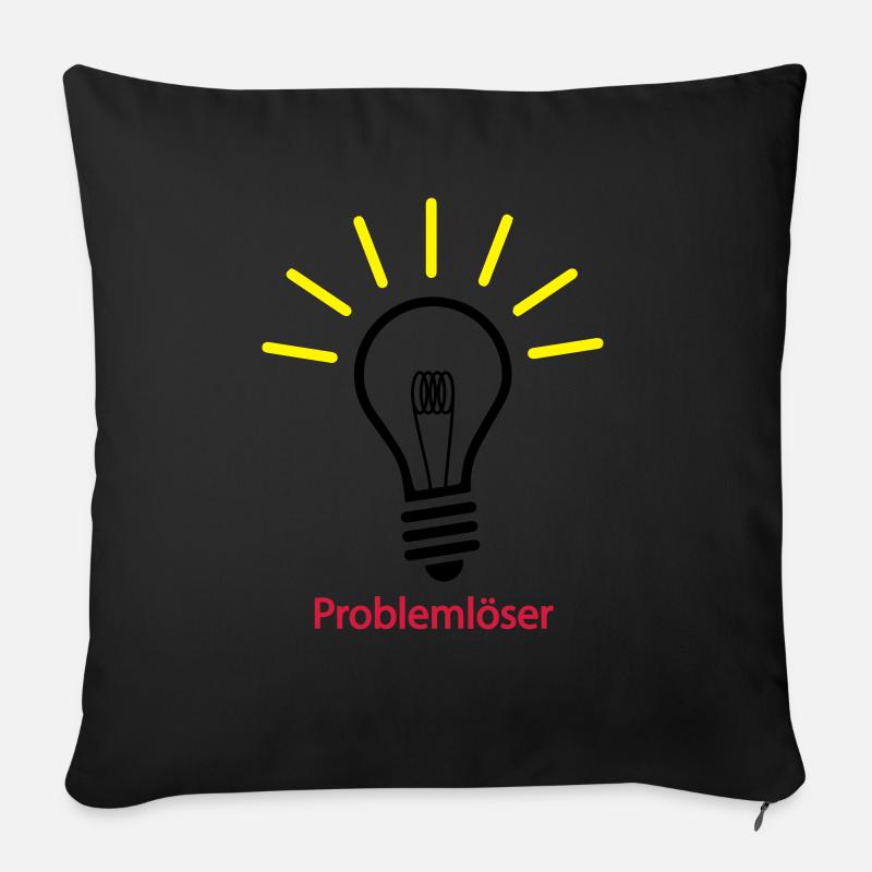 Problemlöser - Sofakissen mit Füllung 45 x 45 cm - Schwarz