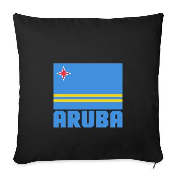 Aruba - Sofa pillow with filling 45cm x 45cm - black - Front