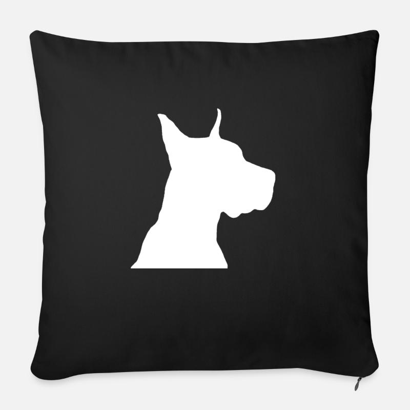 Doberman - Coussin et housse de 45 x 45 cm - noir