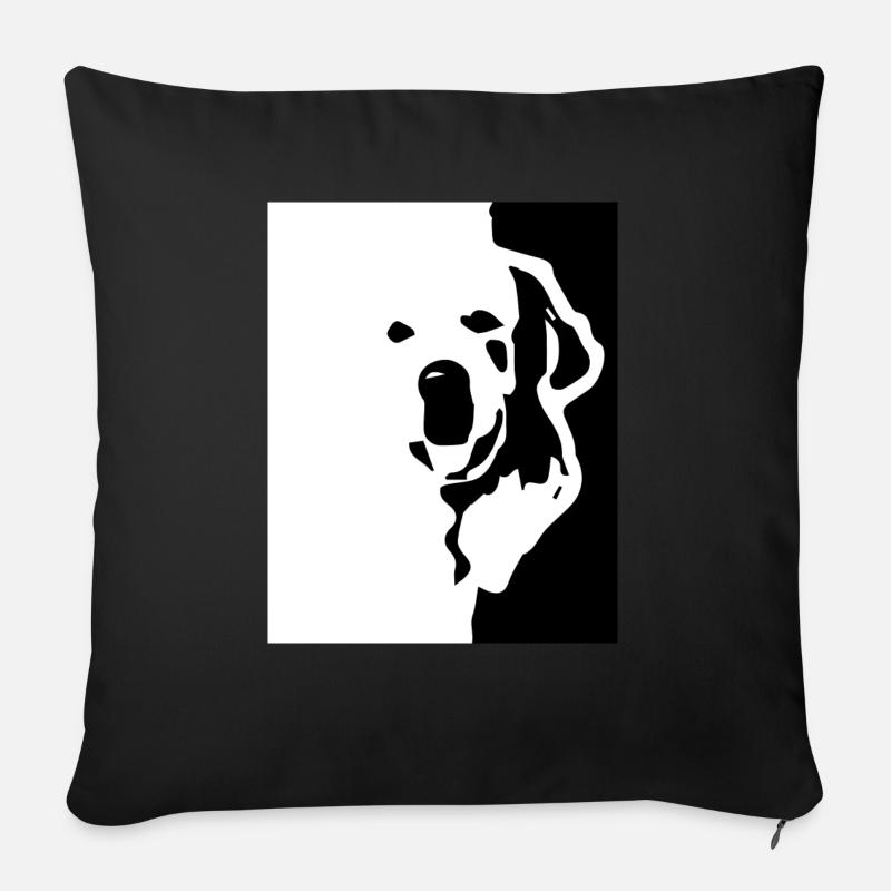 Hund Dog - Sofa pillow with filling 45cm x 45cm - black