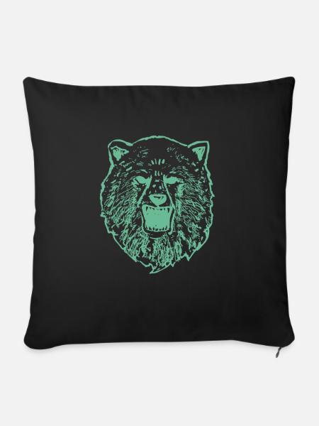 Der Bär ist los - Sofakissen mit Füllung 45 x 45 cm - Schwarz
