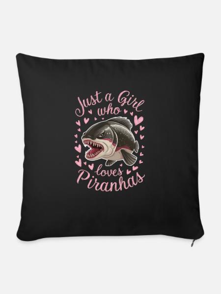Piranha - Sofakissen mit Füllung 45 x 45 cm - Schwarz