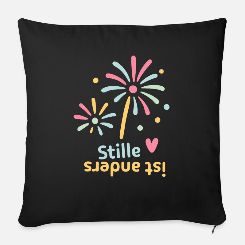 Stille ist anders - Sofakissen mit Füllung 45 x 45 cm - Schwarz