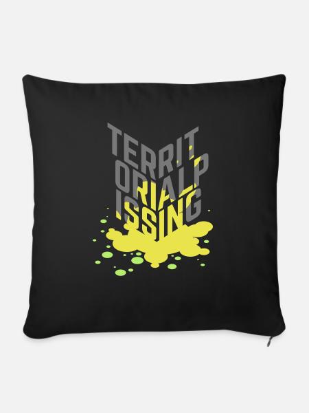 Territorial Pissing - Sofakissen mit Füllung 45 x 45 cm - Schwarz