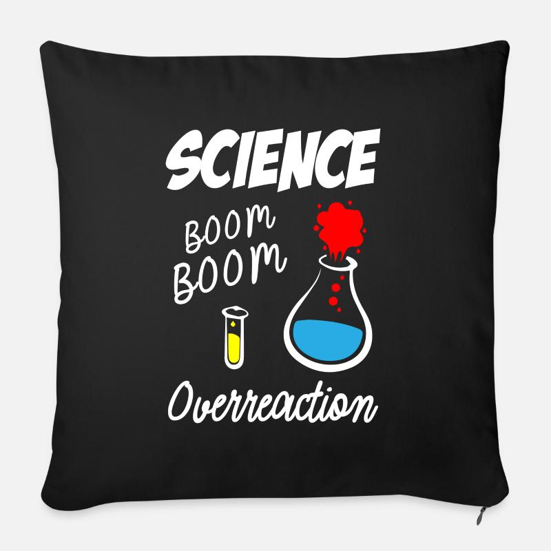 Science Overreaction - Sofakissen mit Füllung 45 x 45 cm - Schwarz