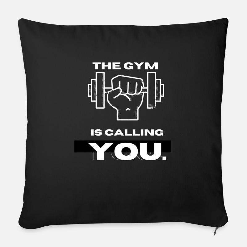 GymCallingDesign - Sofakissen mit Füllung 45 x 45 cm - Schwarz