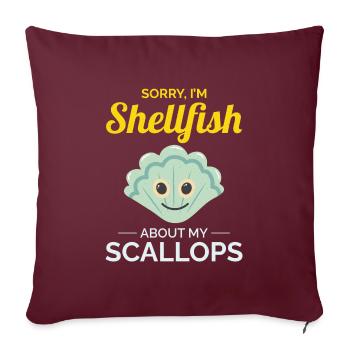 Scallop Seashells Collector Beachcomber Shellfish - Sofa pillow with filling 45cm x 45cm - burgundy - Front