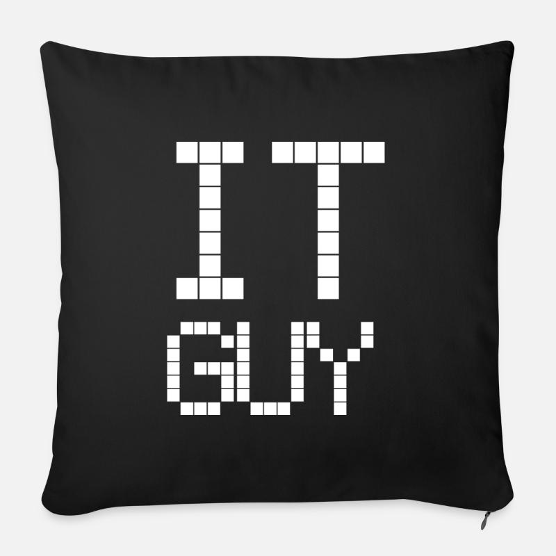 IT GUY | Nerd | | Computers Computer science - Sofa pillow with filling 45cm x 45cm - black