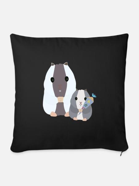Zur Einschulung nicht allein - Sofakissen mit Füllung 45 x 45 cm - Schwarz