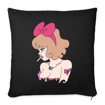 Je n'ai pas pleuré - Coussin et housse de 45 x 45 cm - noir - Devant