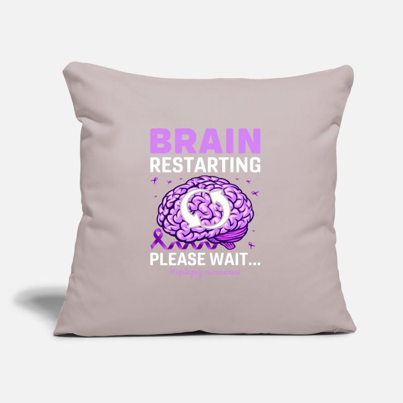 Brain Restarting Please Wait Epilepsy Awareness Sofa pillow with filling 45cm x 45cm