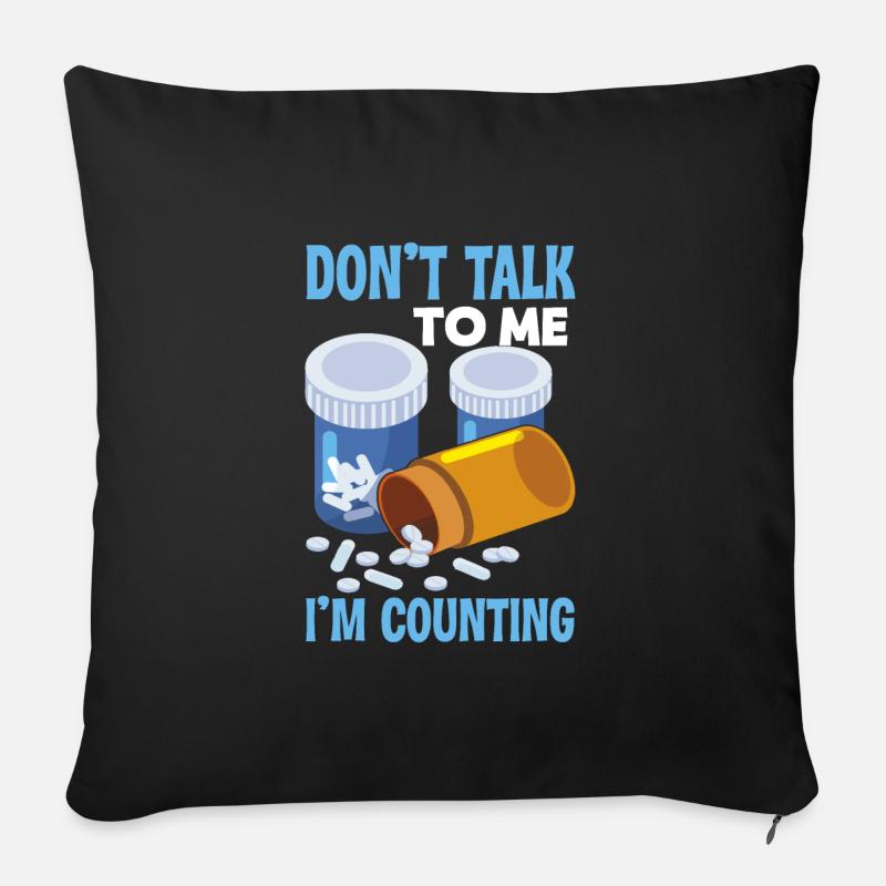 Pharmacist Pharmacist Pharmacist - Sofa pillow with filling 45cm x 45cm - black