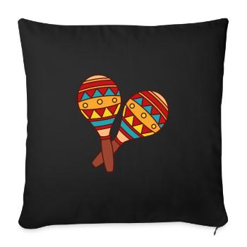 Maracas - Sofa pillow with filling 45cm x 45cm - black - Front
