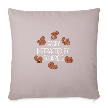 Squirrel Chipmunk - Sofa pillow with filling 45cm x 45cm - light taupe - Front