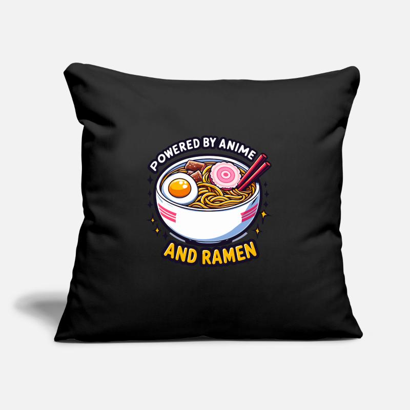 Powered By Anime And Ramen Sofa pillow with filling 45cm x 45cm