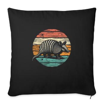 Armadillo Gürteltier - Sofa pillow with filling 45cm x 45cm - black - Front