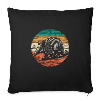 Armadillo Gürteltier - Sofa pillow with filling 45cm x 45cm - black - Front