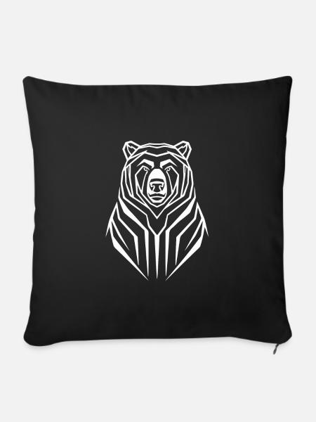 Bär - Sofakissen mit Füllung 45 x 45 cm - Schwarz