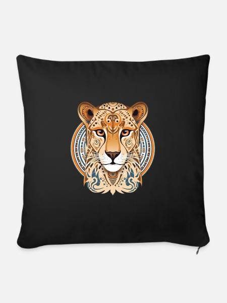 Gepard Cheetah - Sofakissen mit Füllung 45 x 45 cm - Schwarz