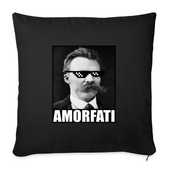 Friedrich Nietzsche | Amor Fati | Sunglasses - Sofa pillow with filling 45cm x 45cm - black - Front