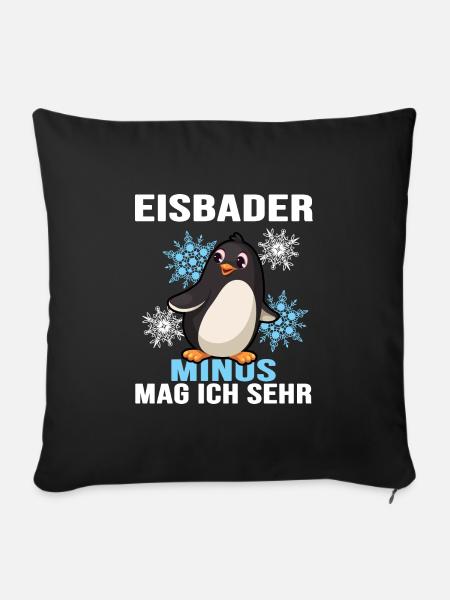 eisbader winterbader eisloch - Sofakissen mit Füllung 45 x 45 cm - Schwarz
