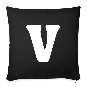 V - Coussin et housse de 45 x 45 cm - noir - Devant