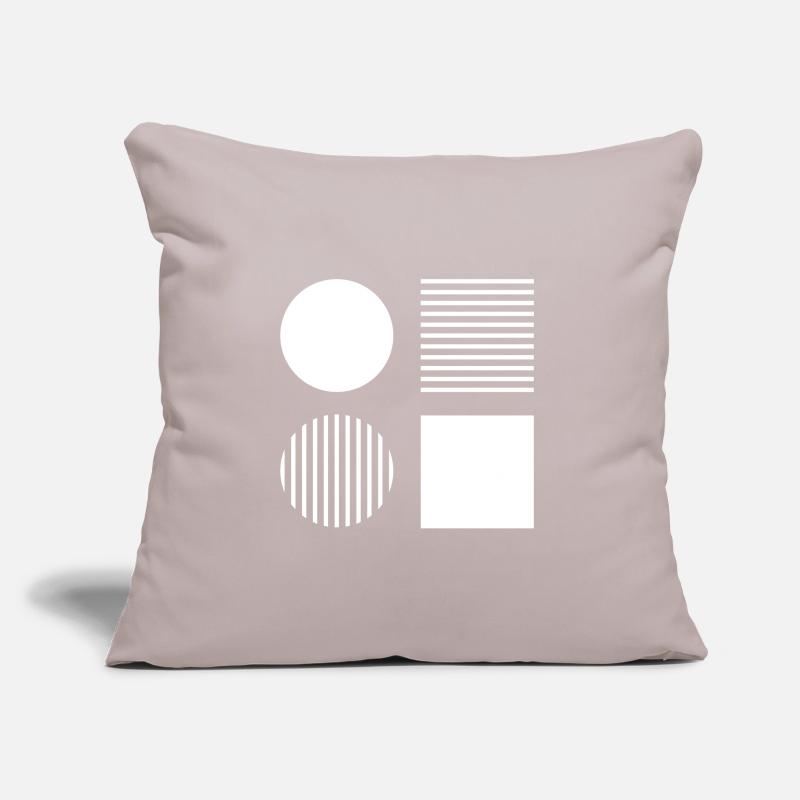 Circles and Square / Abstract Minimal Pattern Sofa pillow with filling 45cm x 45cm