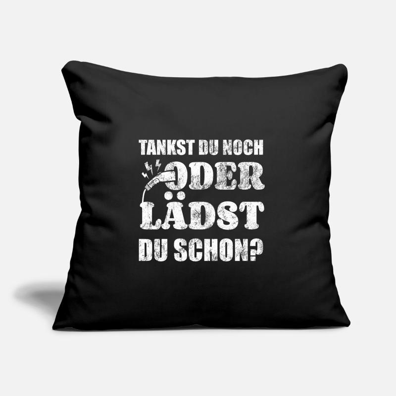 Elektroauto - E-Auto Aufladen Spruch Sofakissen mit Füllung 45 x 45 cm